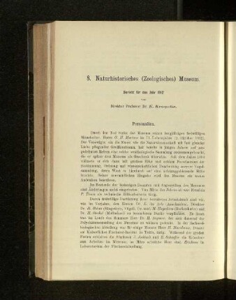 8. Naturhistorisches (Zoologisches) Museum.