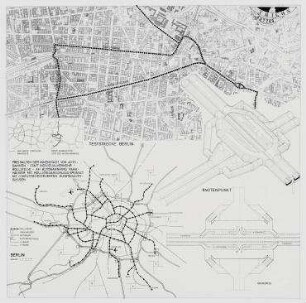"Rollende Gehsteige", Integrierte Transportsysteme für den Personenverkehr (nicht realisiert) – Trigon-Projekt: Schema Vorschlag für Berlin. Graz