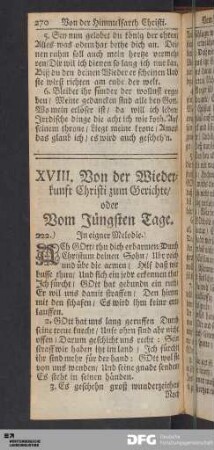 XVIII. Vom Jüngsten-Tage.
