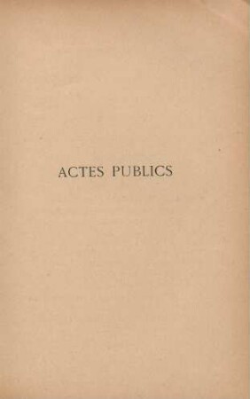 Actes publics