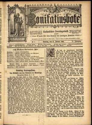 Erste Ausgabe vom Sonntag, den 31. Januar 1904.