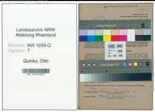 Entnazifizierung Otto Quinke , geb. 25.12.1904 (Steuersekretaer)
