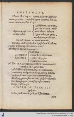 Generis Deliberativi Epistolae.