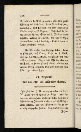 126-136, VI. Abschnitt. Von den letzten und zukünftigen Dingen.