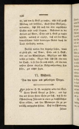 126-136, VI. Abschnitt. Von den letzten und zukünftigen Dingen.