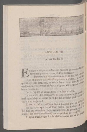 Capítulo VII - ¡Viva el rey!