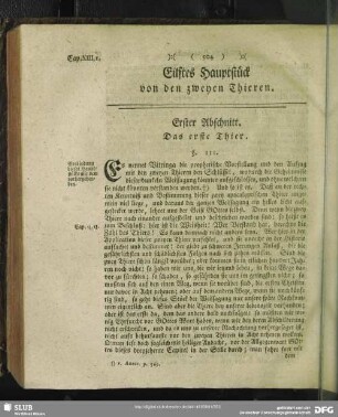 Eilftes Hauptstück von den zweyen Thieren