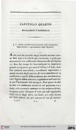 Capitolo quarto: Navigazione e commercio