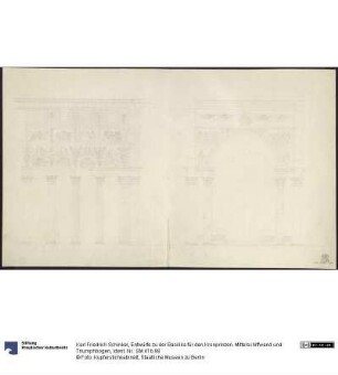 Entwürfe zu der Basilika für den Kronprinzen. Mittelschiffwand und Triumphbogen