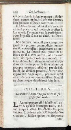 Chapitre V. Comment l'amour propre entre & se glisse par tout.