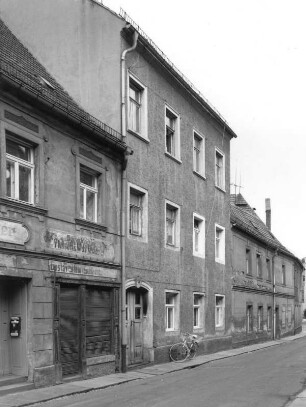 Großenhain, Siegelgasse 11/13. Wohnhäuser (A. 19. Jh.). Straßenansicht