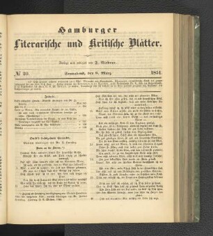 No. 20. 8. März 1851