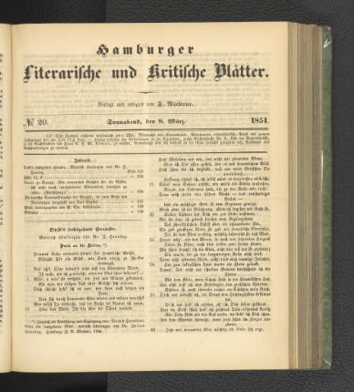 No. 20. 8. März 1851