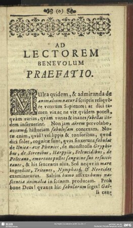 Ad Lectorem Benevolum Praefatio