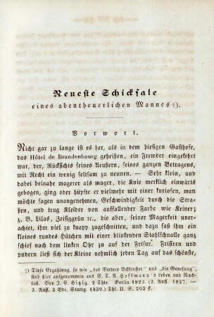 Neueste Schicksale eines abentheuerlichen Mannes