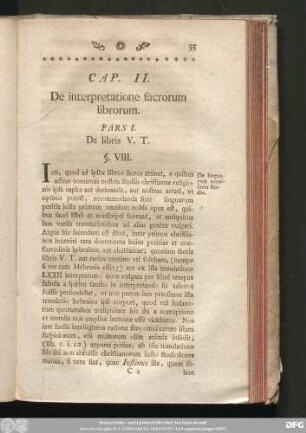 Cap. II. De interpretatione sacrorum librorum.