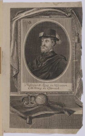 Bildnis des Philippus II., König von Spanien