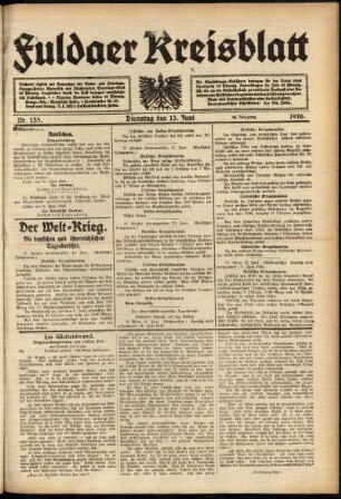 Ausgabe vom Dienstag, den 13. Juni 1916.