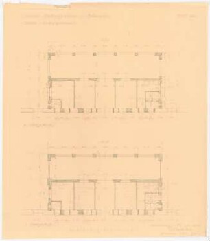 Evangelisches Diakonissenkrankenhaus Bethanien, Berlin-Kreuzberg Südflügel des Hauptgebäudes: Gartenflügelanbau: Grundrisse 1. und 2.OG 1:50