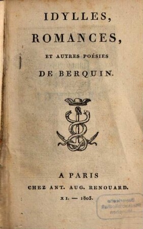 Oeuvres complètes de Berquin. 14, Idylles, romances et autres poesies