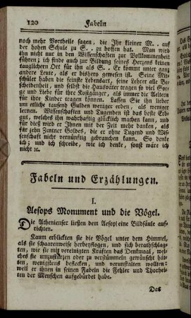 Fabeln und Erzählungen. - Anekdoten.
