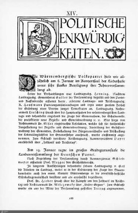 Politische Denkwürdigkeiten.
