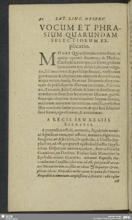 Vocum Et Phrasium Quarundam Selectiorum Explicatio