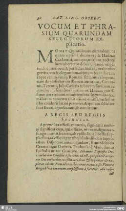 Vocum Et Phrasium Quarundam Selectiorum Explicatio