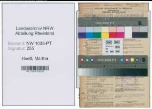 Entnazifizierung Martha Huett , geb. 30.12.1920 (Reinemachfrau)
