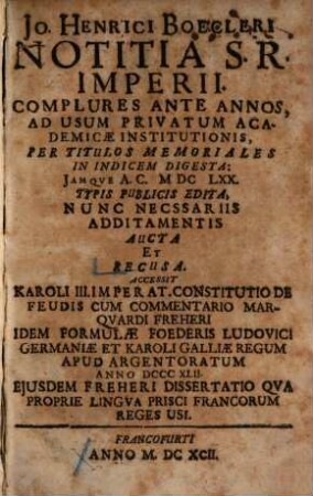 Notitia S. R. Imperii