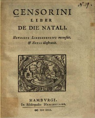 Censorini Liber De Die Natali