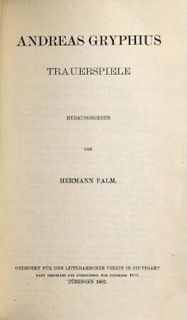 Trauerspiele