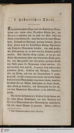 I. Historischer Theil