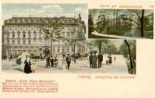 Leipzig: Georgiring mit Kaiserhof, Partie am Schwanenteich