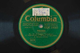 Pagliacci : No. 16 Ariecchin! Colombina! / (Leoncavallo)