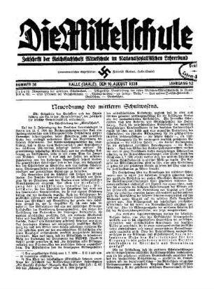 Neuordnung des mittleren Schulwesens