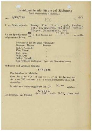 Failer, Fanny
