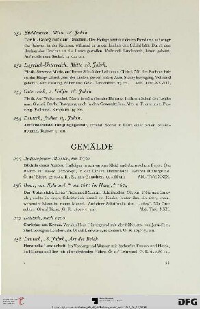 Gemälde (Nr. 255-281)
