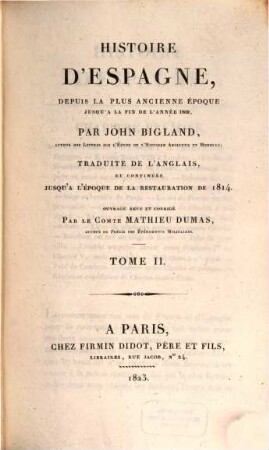 Histoire d'Espagne, depuis la plus ancienne epôque, jusqu'à la fin de 1809, 2