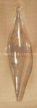 Glasbehang für Weihnachtsbaum: spindelförmiger, transparenter Zapfen