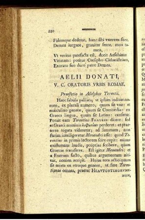 Aelii Donati, V.C. Oratoris Urbis Romae, [...]