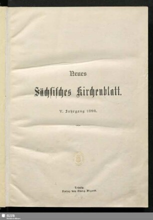5.1898: Neues sächsisches Kirchenblatt