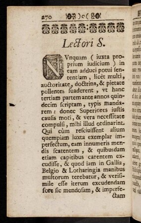 270-275, Lectori S.