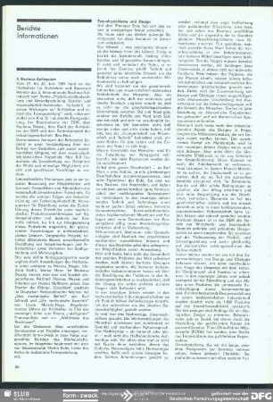 5. Bauhaus-Kolloquium : Berichte Informationen