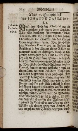 Das 5. Hauptstück von Johanne Casimiro.