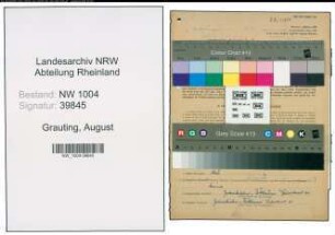 Entnazifizierung August Grauting , geb. 17.08.1914 (Schiffsfuehrer)