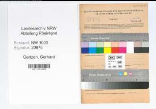 Entnazifizierung Gerhard Gertzen, geb. 13.01.1904 (Bauarbeiter)