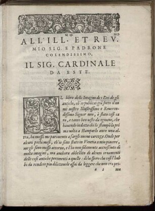 All'Ill.mo Et Rev.mo Mio Sig. E Padrone Colendissimo, Il Sig. Cardinale Da Este