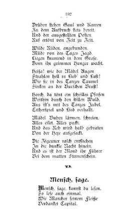 Mensch, sage