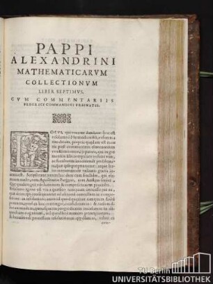 5. Pappi Alexandrini mathematicarum collectionum liber septimus.